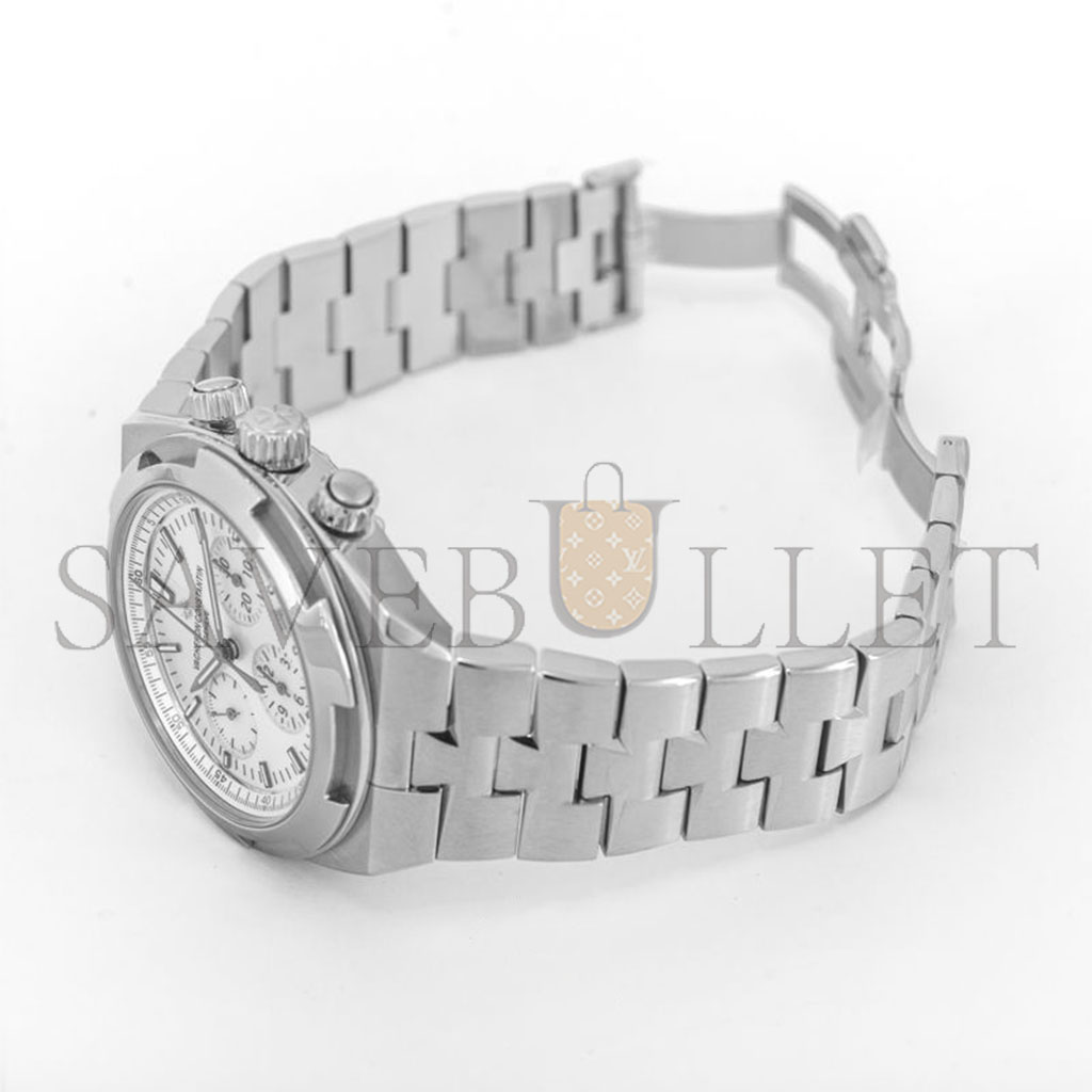 vacheron Co*sta*t*n overseas silver dial stainless steel automatic watch 5500v/110a-b075